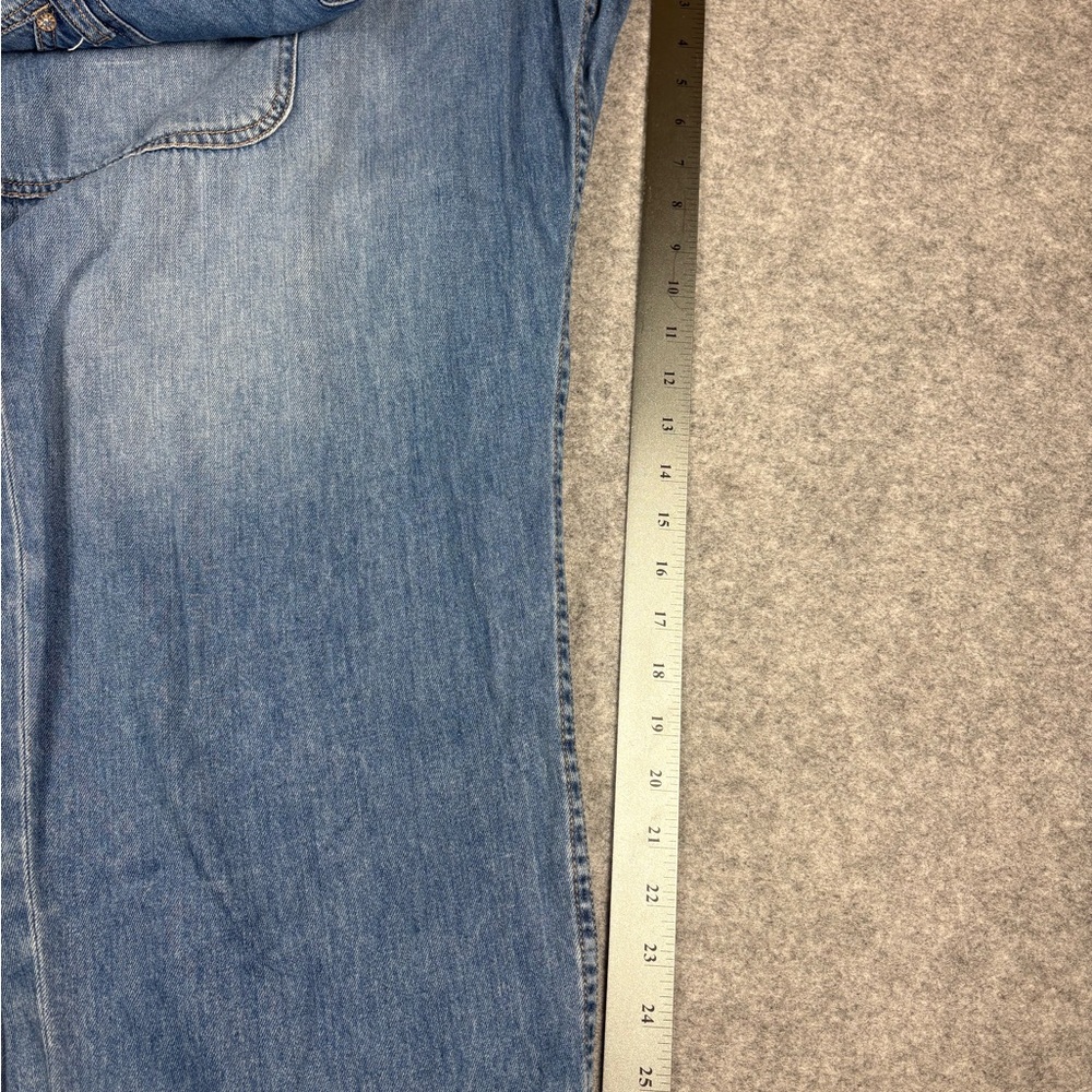 Free People Light Blue Relaxed Denim Overalls - Picture 8 of 10